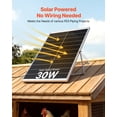 thumbnail image 2 of VEVOR Solar Powered Fan, 30W Solar Panel with 2 Fans, Adjustable Solar Panel Angle, 2668 RPM High-Speed, Flexible Installation, Fast Air Exchange for Greenhouse, Grow Tents, Chicken Coops, Shelters, 2 of 9