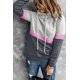 thumbnail image 2 of ABPHQTO Sudadera con capucha gris con cuello vuelto y cordón ajustable para mujer, 2 of 5