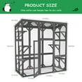 thumbnail image 4 of Pet Pens & Hutches Catio Outdoor Cat Enclosure Cat House Wooden Cat Cage Large Feral Cat Shelter for Mulitiple Cats with Six Platforms, Large Enter Door, Waterproof Roof 60" Grey,Dog Pens, 4 of 7
