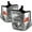 Ultra Shine Sterling Chrome Plated Housing, variant on AKKON - For F-Series Superduty Black Bezel Dual Ring DRL Daylight LED Projector Headlights Replacement Pair