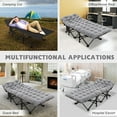 thumbnail image 5 of NAIZEA XXL Oversized 78" Camping Cot for Adults, Portable Folding Bed Rollaway Guest Bed with Mattress & Carry Bag, Double Layer Oxford Strong Sleeping Cots, Heavy Duty Cot Support 900 bls, 5 of 10