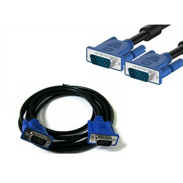 5FT 5feet 15 PIN BLUE SVGA VGA ADAPTER Monitor M/M Male To Male Cable CORD FOR PC TV