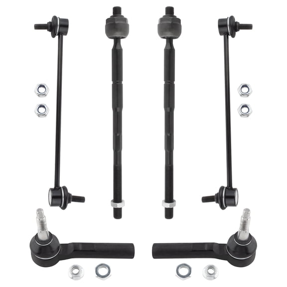 BOXI 6pcs front Inner Outer Tie Rods & Sway Bar Links for Chrysler 200 2011 2012 2013 2014 / Sebring 2007 2008 2009 2010 / for Dodge Avenger 2009 2010 2011 2012 2013 2014 | K750385 EV800400 ES800408