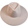 thumbnail image 2 of VERVE 8 Wide Brim Vegan Felt Rancher Hat - Women, Men, and Kids Fedora Style with Adjustable Inner Drawstring, 2 of 8