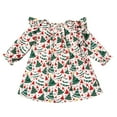 thumbnail image 1 of VBARHMQRT Robe d'Automne pour Filles Couleur Unie Manches Longues Bouffantes Robe Princesse Vêtements pour Enfants, 1 of 6