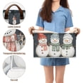 thumbnail image 5 of Yayeee Foldable Storage Basket for Shelves with Handles Waterproof Cloth Bins, Green Snowmen, 5 of 7
