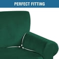 thumbnail image 4 of CHUNTIAN Stretch Velvet Sofa Covers for 3 Cushion Couch Covers Sofa Slipcovers Furniture Protector Soft with Non Slip Elastic Bottom, Crafted from Thick Comfy Rich Velour (Sofa 72"-90", Gray), 4 of 5