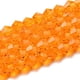 thumbnail image 1 of Transparent Glass Beads Strands Faceted Bicone Orange 2.9~3.3x2.5mm Hole: 0.7mm about 145~150pcs/strand 41.5~42cm, 1 of 4