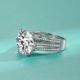 thumbnail image 3 of 10CT Moissanite Engagement Rings for Women Round Cut Sterling Silver Anniversary Promise Ring D Color VVS1 Moissanite Rings Diamond Rings with Certificate, 3 of 8