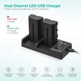 thumbnail image 4 of Batería FirstPower NP-F550, paquete de 2 con cargador USB para Sony, 4 of 7
