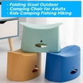 thumbnail image 2 of Taburete plegable portátil: silla plegable, taburete plegable al aire libre, silla de camping para adultos y niños, camping, pesca, senderismo, plegable, dos asas, fácil de transportar, 2 of 8