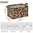 thumbnail image 7 of Yayeee Foldable Storage Basket for Shelves with Handles Set of 2 Waterproof Cloth Bins, Leopard Pattern, 7 of 7