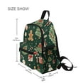 thumbnail image 3 of FORMRS School Backpack with Front Zippered Pocket 12" Student Travel Daypack, Green Christmas Trees, 3 of 6