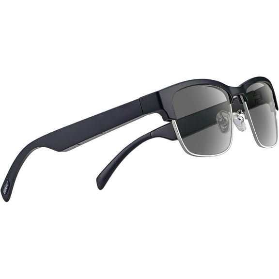 Smart Glasses Bluetooth - IP5 Waterproof Audio Sunglasses for Women and Men, Open Ear Sound Built-in Mic & Speakers, Polarized Sunglasses Lenses Smart Devices Voice Assistant (Silver)