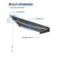thumbnail image 2 of Retractable Awning, 13 x 10 ft Outdoor Manual Patio Awning Retractable Sun Shade, Patio Door Window Water-Resistant Polyester Awning Sunshade Shelter with Crank Handle for Balcony, Backyard, 2 of 7