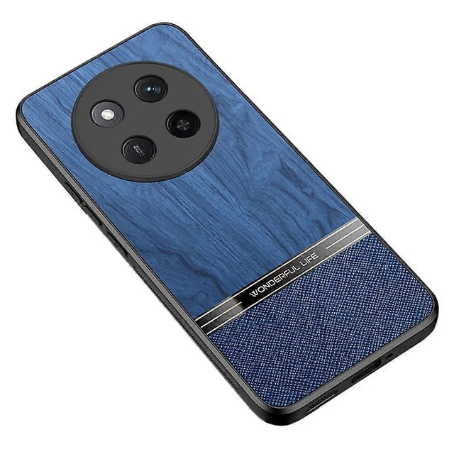 Protective Case for Honor X60 Pro 5G X9c 5G Magic7 Lite 5G Wood Texture Leather TPU Phone Cover - Gr