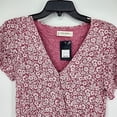 thumbnail image 5 of Lucky Brand Women's Wrap Rayon Printed Surplice Top Pink Multi Size XS NWT, 5 of 5