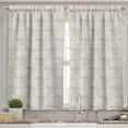 thumbnail image 2 of Ambesonne Neutral Color Valance & Curtain, Muted Polygonal Forms, 55"x36", Pale Tan and Pale Ceil Blue, 2 of 7