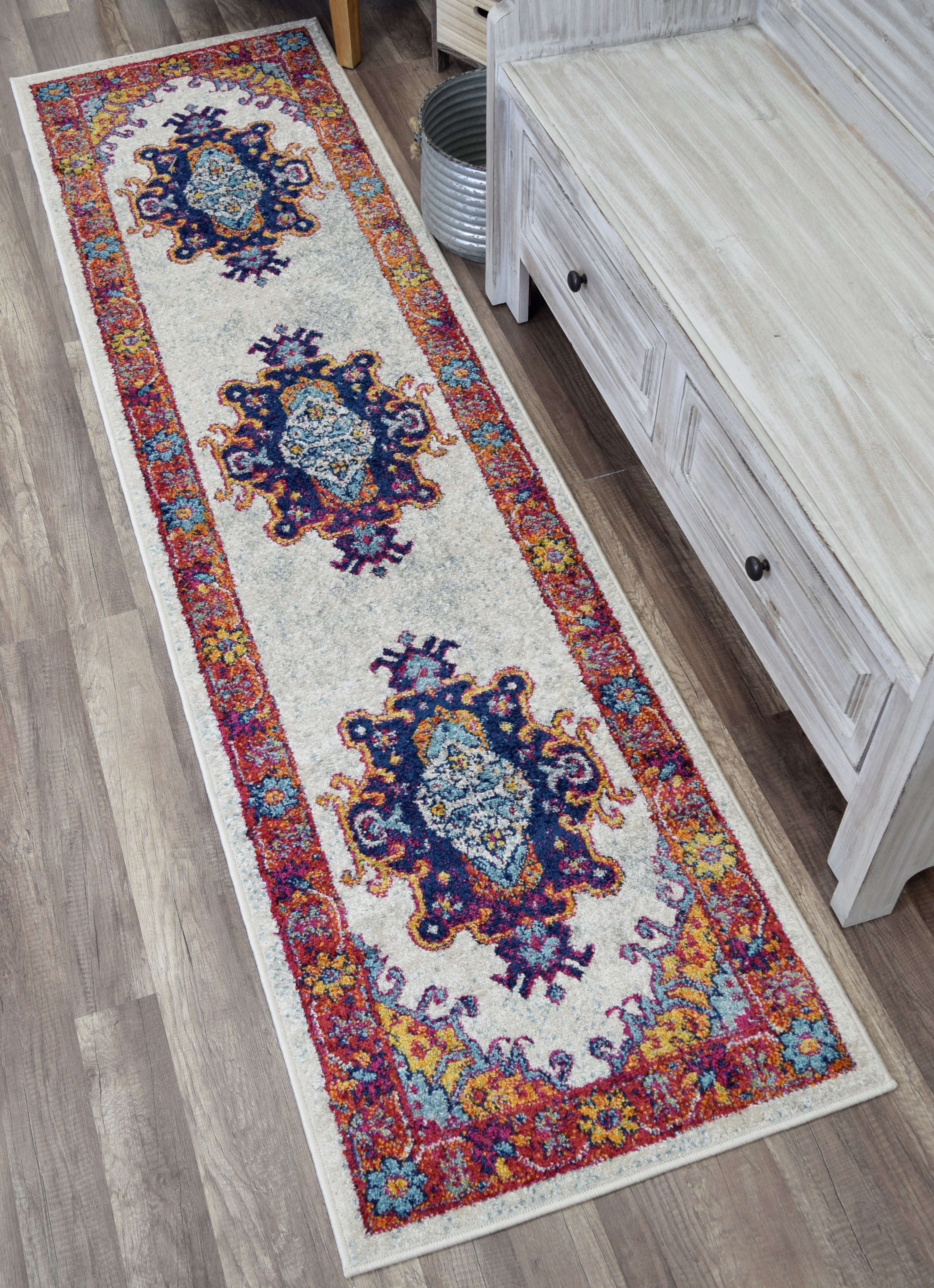 Rugs America Marrakesh Collection Juno MK10A Vintage Transitional Area Rug 2'2"x4'0"
