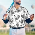 thumbnail image 5 of KLL Retro Rooster for Men's Baseball Shirts,Short Sleeve Casual Shirts Button Down Shirt for Men Beach Summer Wedding Shirt-4X-Large, 5 of 7