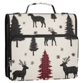 thumbnail image 5 of FORMRS Zipper Binder with Shoulder Strap 1.5-inch Ring 500 Sheet Capacity File Bag, Christmas Plaid Forest, 5 of 5