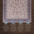 thumbnail image 6 of Linon Emerald Ritchie Ivory & Blue 5x7 Area Rug, 6 of 8