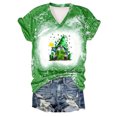 thumbnail image 1 of Offres jusqu'à 70 % de Rabais! Hauts d'Été pour Femmes 2024 Grande Taille Mode Fête de la Saint-Patrick T-shirt Imprimé à Manches Courtes Col Rond Haut à Manches Courtes Haut à Manches Courtes Col en V Chemise Cadeau pour Femmes en Solde, 1 of 2