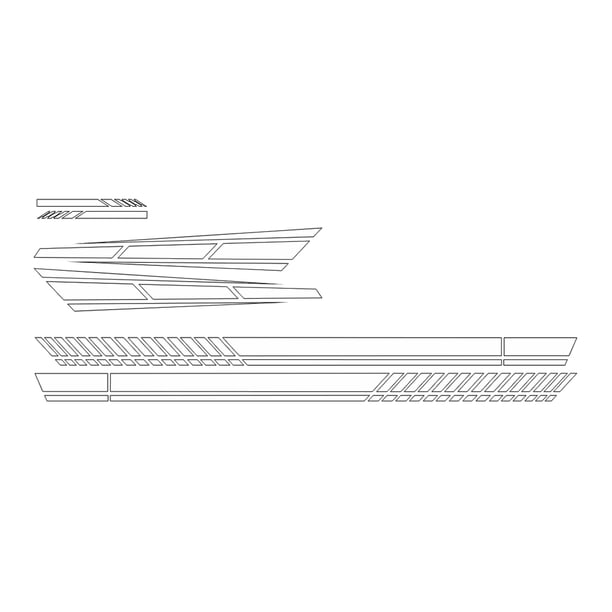 Strip Body Espejo s Calcomanía de vinilo Adhesivo gráfico Blanco Sunnimix pegatinas de coches