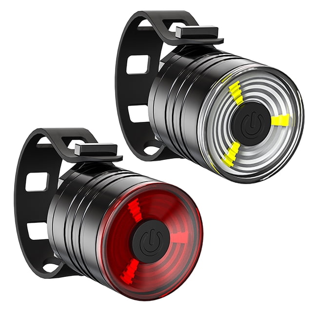 ikayaa Bike Light Bicycle Headlight Tail Light Waterproof Cycling Handlebar Light Front Light Rear Bright Light