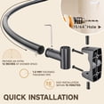 thumbnail image 6 of Curved Shower Curtain Rod, 45-72" Adjustable Rustproof Steel Tension Rod,Drill Required, Black, 6 of 6
