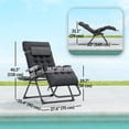 thumbnail image 3 of Outsunny Padded Zero Gravity Chair, Folding Recliner Chair, Black, 3 of 10