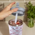 thumbnail image 4 of 30oz Insulated Cherry Blossom Tumbler with Handle and Flip Straw Lid - Stainless Steel Travel Cup, 4 of 6