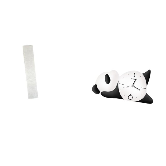 Pantalla de lámpara de pie con diseño de panda para sala de estar, moderna y bonita, con práctico y resistente reloj de pared decorativo.