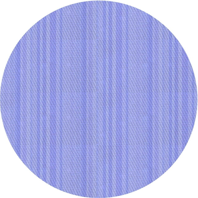 Ahgly Company Tapis d'Intérieur Rond Lavable en Machine Bleu Ardoise Clair Transitionnel, 7 Pieds Rond