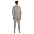 thumbnail image 3 of #followme Men's Solid Thermal Henley Adult Onesie (Heather Grey, X-Large), 3 of 3
