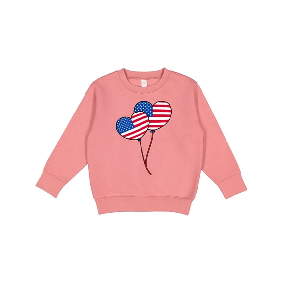 Inktastic American Flag Heart Balloons Toddler Sweatshirt