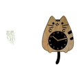 thumbnail image 1 of Reloj de pared decorativo con diseño de gato, diseño de enredaderas colgantes, fabricado en madera, estilo moderno, de PVC, acrílico, ligero y fácil d, 1 of 8
