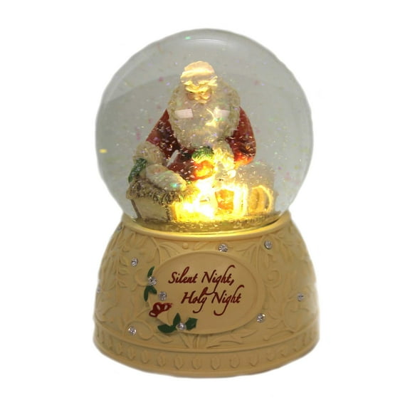 Enesco 6001401 Heart Of Christmas Silent Night Snow Globe Waterfall, 5.71, Multicolor