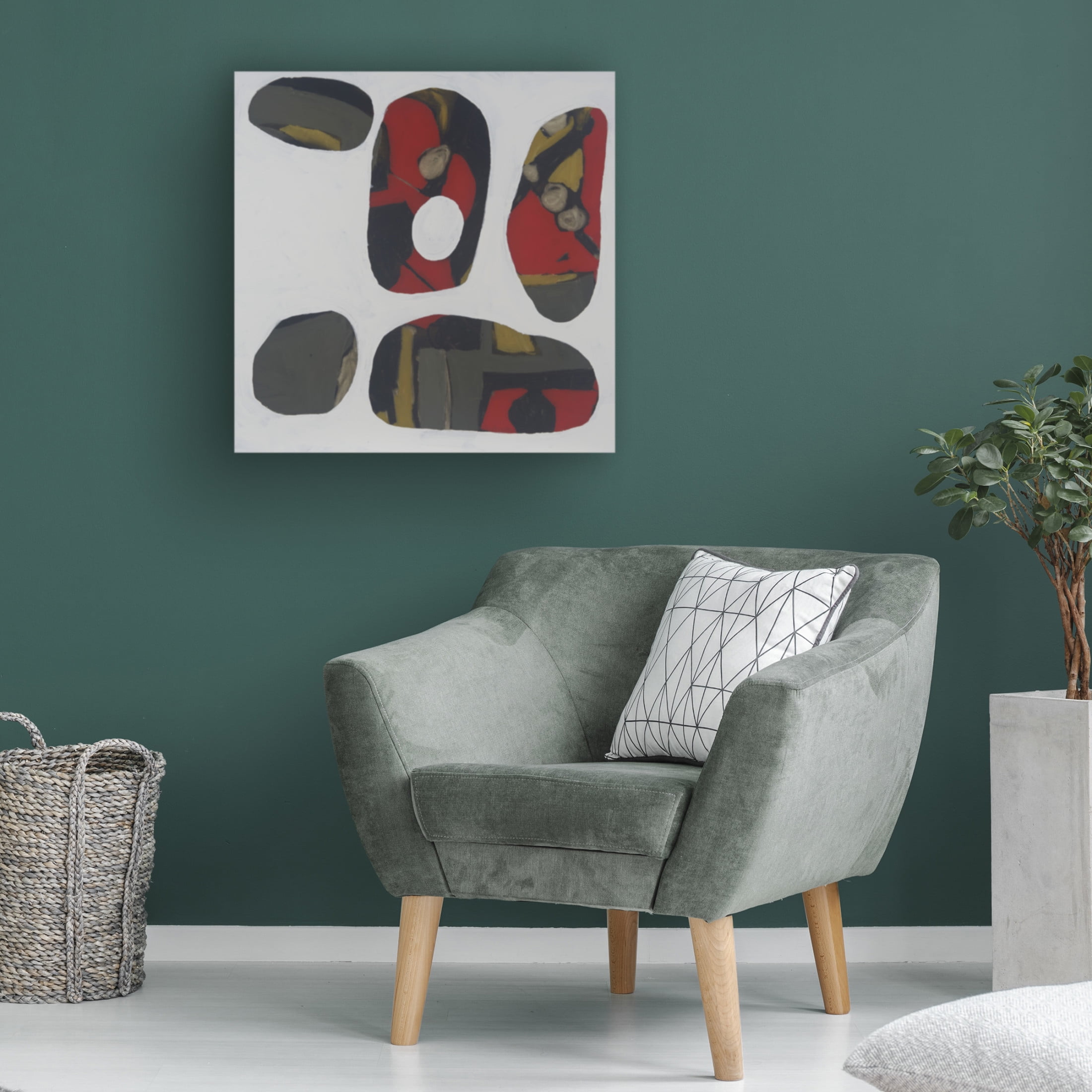 Canvas Wall Art - Erin McGee Ferrell 'Painted Stones II' Wall Art for Living Room, Bedroom, or Office Décor by Trademark Fine Art - 18 x 18 Inches