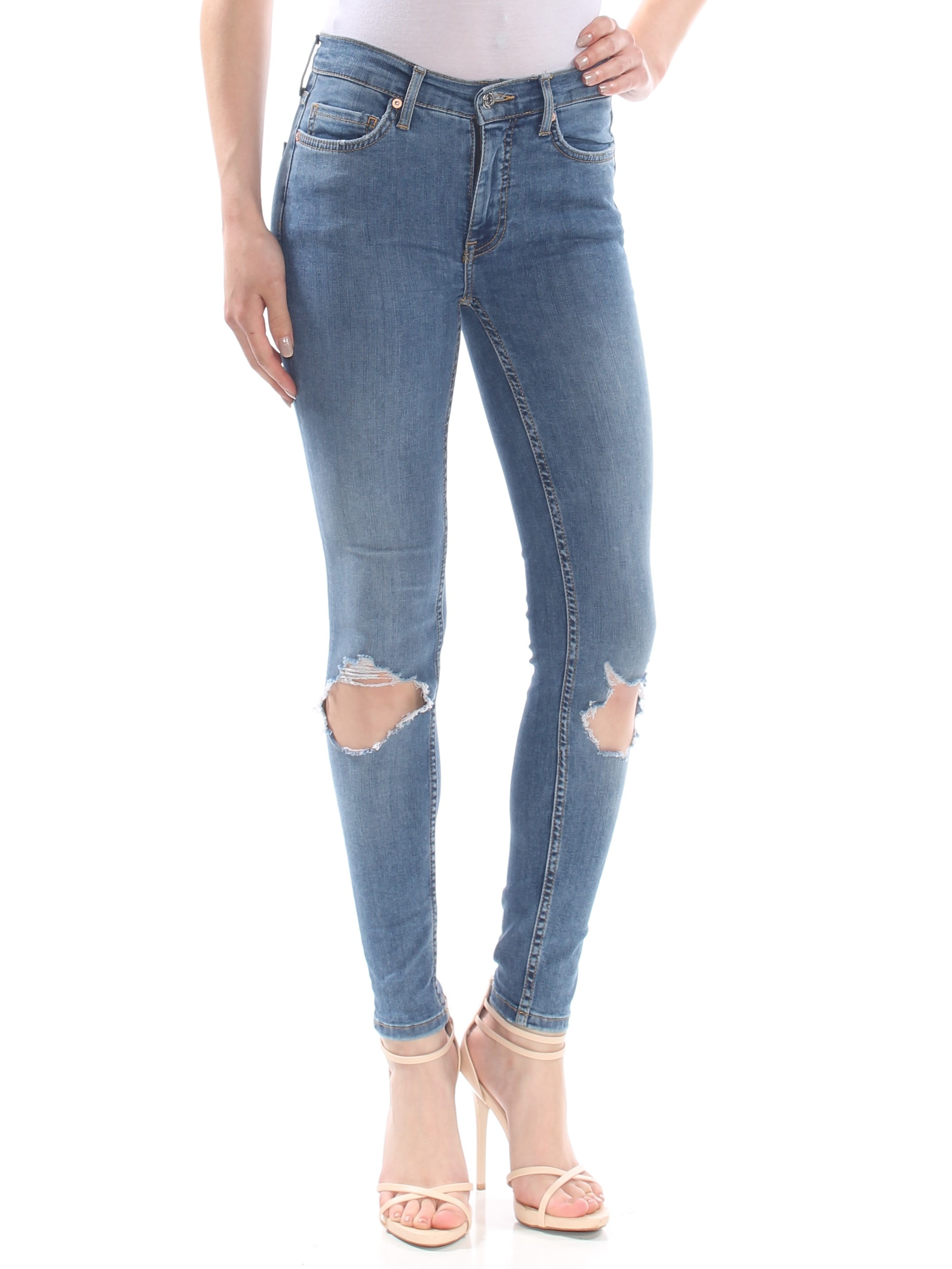 free people busted knee skinny jeans