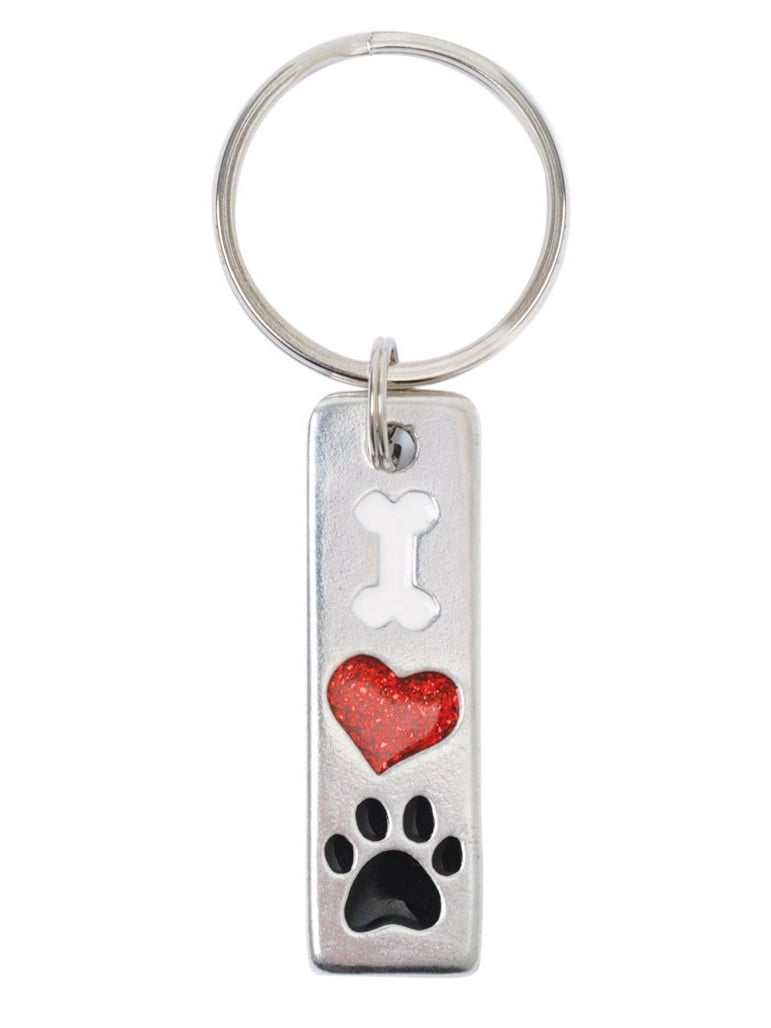 Keychain Dog Bone Dog Heart Paw Charm Metal Key Chains Pet Lover Keyring Jewelry 