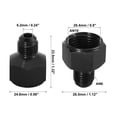 thumbnail image 3 of 2pcs Car Female AN10 to Male AN6 Flare Hose Reducer Fuel Line Fitting Adapter Fuel Oil Cooler Bulkhead Adapter Black, 3 of 6