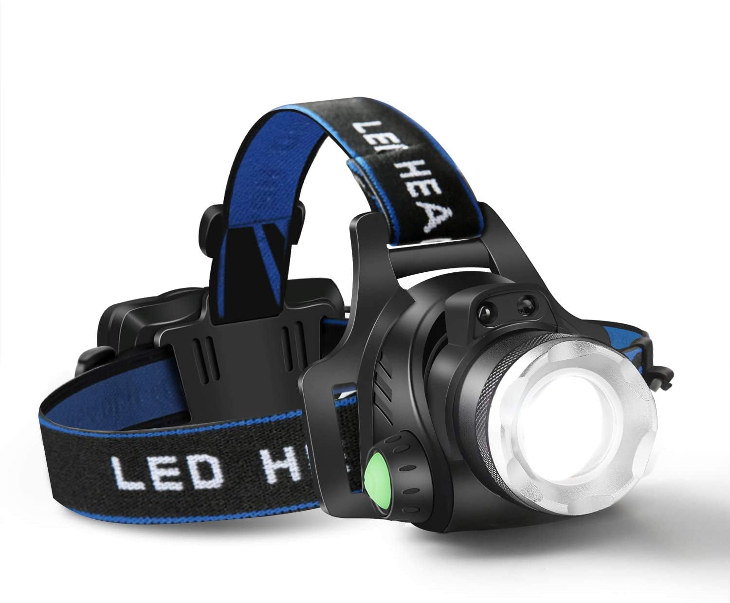 Hiking Battery included LED Head Torch USB Rechargeable Headlamp 1000Lumen Waterproof Zoomable Induction Headlight with 3 mode for Running,Fishing,Camping Cycling