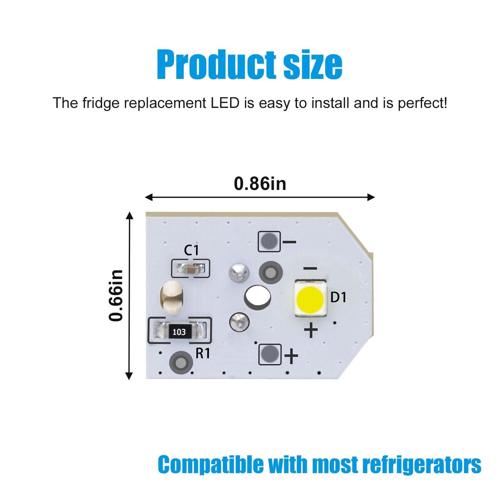 WR55X25754 LED Refrigerator Light Bulb for GE Fridge Light Bulb Replacement WR55X11132 WR55X26486 WR55X30602 EAP12172918 AP6261806 PS12172918 (4 Pack)