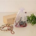 thumbnail image 3 of Paquete de 100 bolsas blancas, bolsas de malla de 4 x 6 pulgadas, bolsas de regalo con cordón, bolsas de joyería para dulces, recuerdos de boda, Navidad, 3 of 5