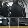 thumbnail image 3 of Nilight 5 Car Seat Covers Waterproof Faux Leather Cushions Anti-Slip Universal Fit for 5 Passenger Cars Hyundai Kia Civic Corolla Honda Accord Camry CR-V Fusion SUV Truck, Black+Red, 3 of 7