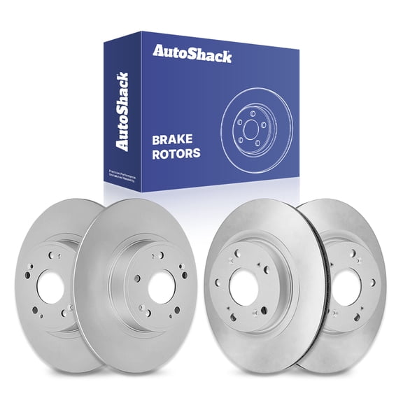 AutoShack Front & Rear Brake Rotors for Honda & Acura, Accord 2006-2009 TSX 2009-2014, FWD L4 2.4L V6 3.0L 3.5L - Coated - ArmorStop