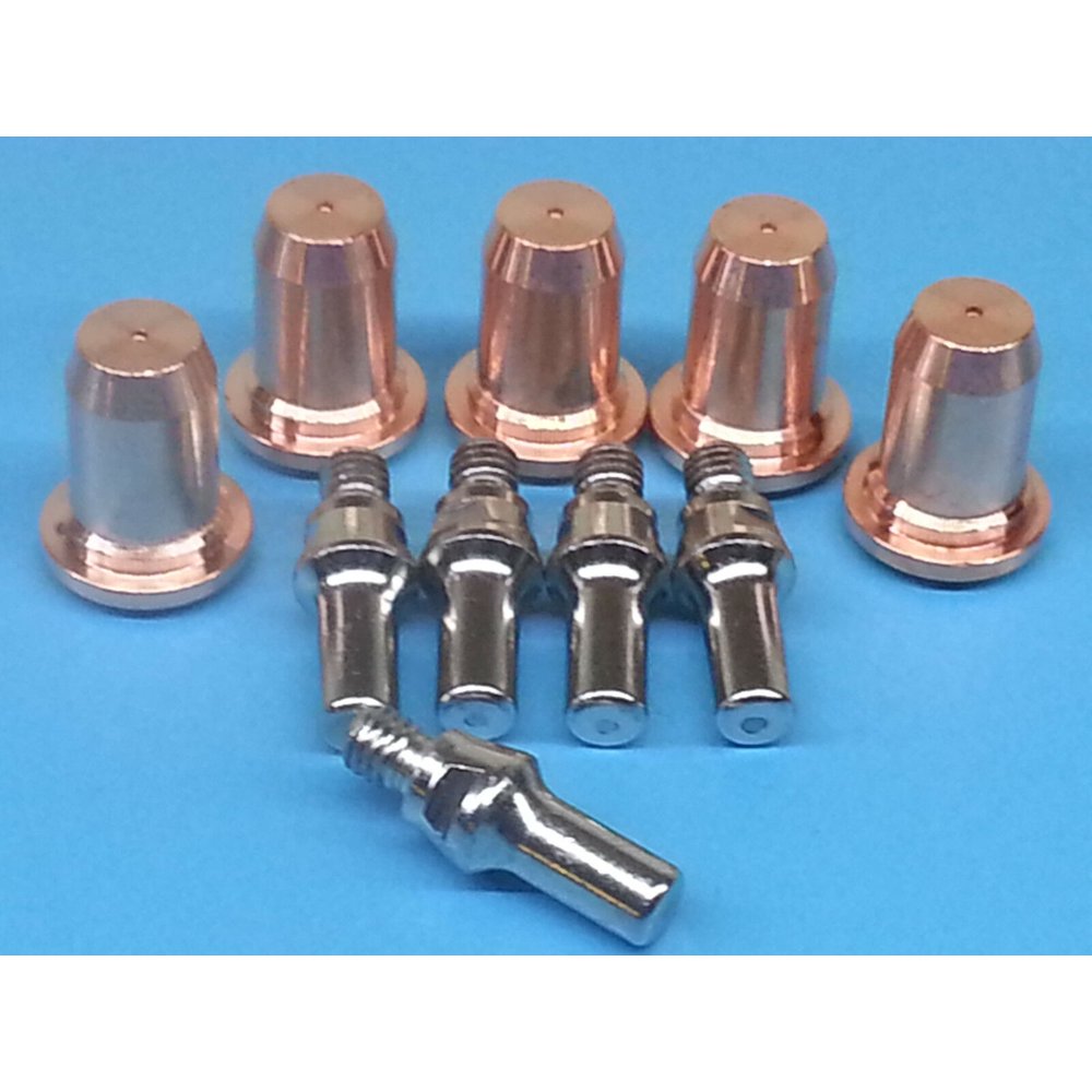 10pc x Plasma Cutter Drag Tips + Electrodes For Harbor Freight 62204