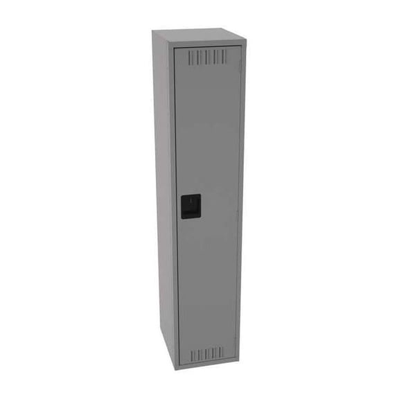 Tennsco Lckr,1x1Lckr,Md Gray,72"x15"x18",Assm STS-151872-AMG