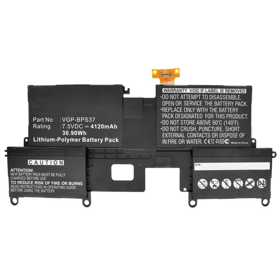 Batteries N Accessories BNA-WB-P4642 Laptops Battery - Li-Pol, 7.5V, 4120 mAh, Ultra High Capacity Battery - Replacement for Sony VGP-BPS37 Battery